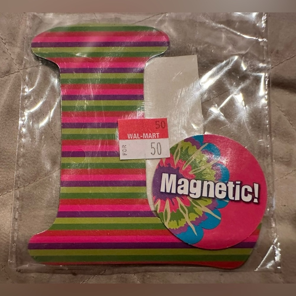 Striped Magnetic Letter 'L”- New! Unused!